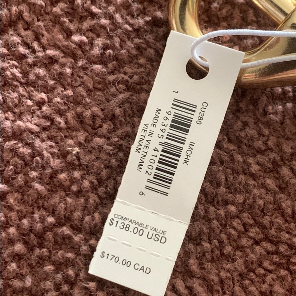 Coach Cream Pebbled Leather Mini Tote Key Ring - Picture 3 of 4